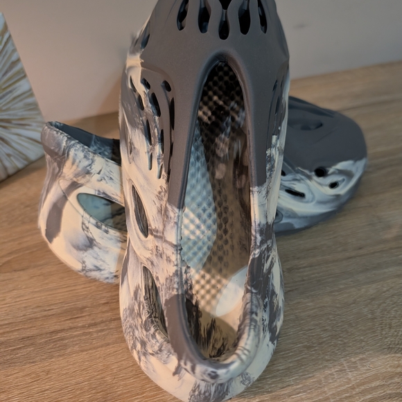 Yeezy Gray and Cream Slip-On Loafers